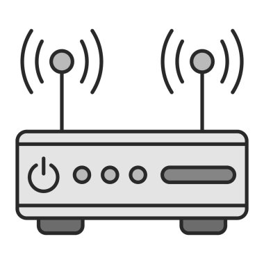router simgesi vektör illüstrasyonu