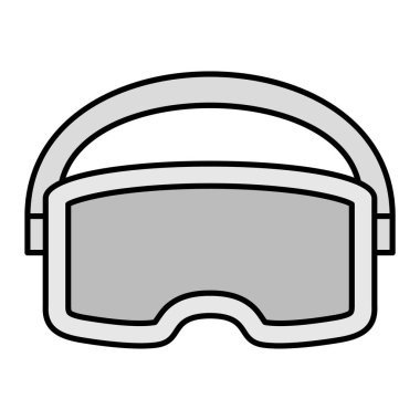 VR Gözlük Vektör Kabartma Simgesi Tasarımı 