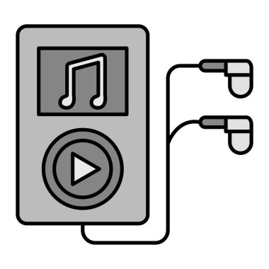 müzik çalıcı simgesi vektör illüstrasyon tasarımı