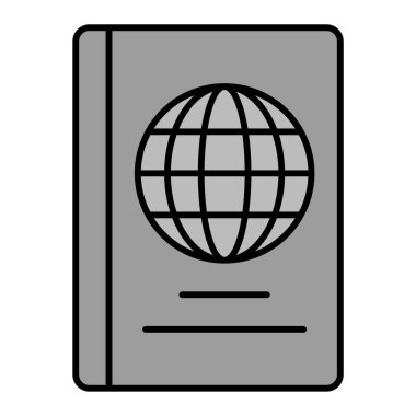 Pasaport Vektörü Kabartma Simgesi Tasarımı 