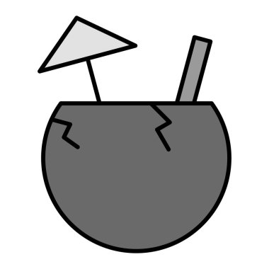 Hindistan cevizi ikonu. Web tasarımı