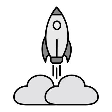 roket simgesi vektör illüstrasyon tasarımı