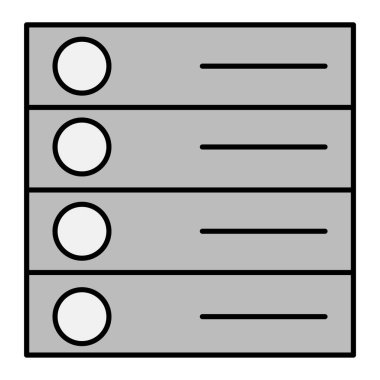 veritabanı. Web simgesi basit illüstrasyon