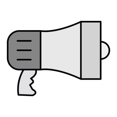 megafon ikonu. Web için hoparlör vektör simgelerinin özet çizimi