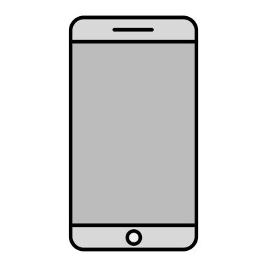 Akıllı telefon aygıtı simgesi. Web için cep telefonu vektör simgelerinin düz çizimi