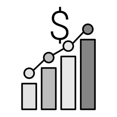 finansal büyüme grafik vektörü simgesi