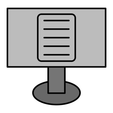 İçerik simgesi. Web için dizüstü bilgisayar vektör simgelerinin özet çizimi