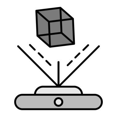 Hologram. Web simgesi basit illüstrasyon
