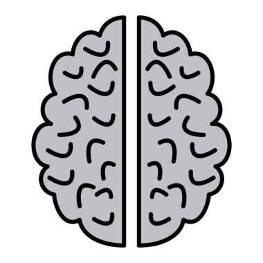 beyin ikonu vektör illüstrasyonu