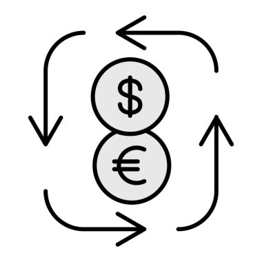 para birimi işaret simgesi vektör çizimi