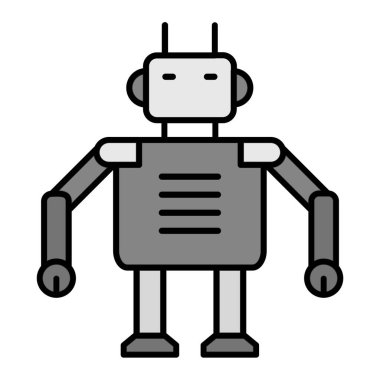 robot ikon vektör illüstrasyonu
