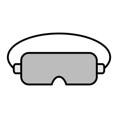 VR gözlük simgesinin vektör illüstrasyonu