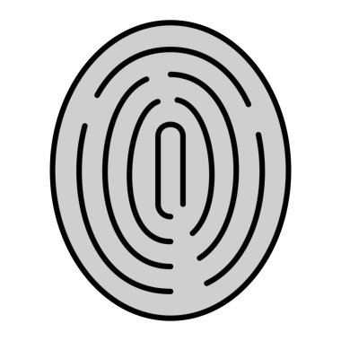 parmak izi ikonu. vektör düğmesinin çizimi.