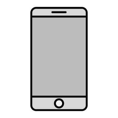 Akıllı telefon aygıtı simgesi. Web için cep telefonu vektör simgelerinin düz çizimi