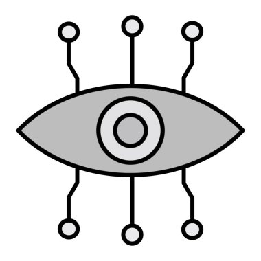 Biyonik Göz ikonu vektör çizimi