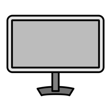 Bilgisayar monitörü simgesi. vektör illüstrasyonu
