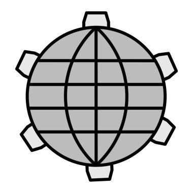 Modern ve Siber uzay simgesinin vektör çizimi