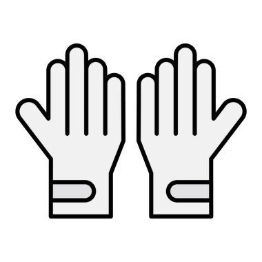 Eldiven ikonu. Beyaz arkaplanda izole edilmiş web tasarımı için eldiven vektör sembolü