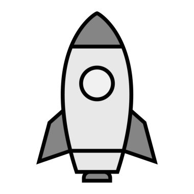roket ikonu vektör illüstrasyonu