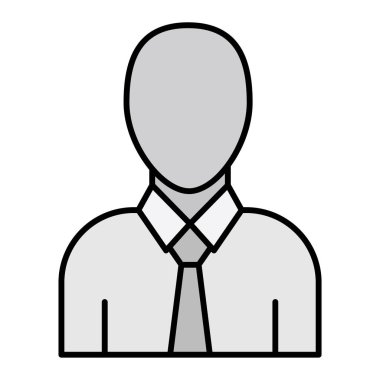 Çalışan simgesi. Web için insan avatar vektör simgelerinin basit çizimi