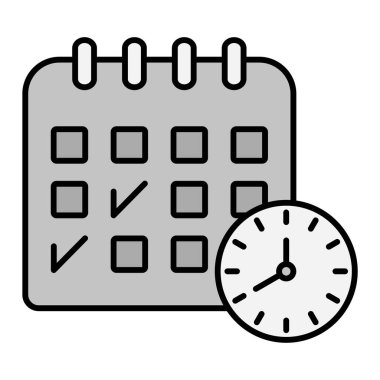 calendar icon. outline time reminder vector illustration. isolated contour background. date and Schedule.