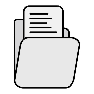 Belge. Web simgesi basit illüstrasyon