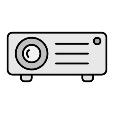 Projektör simgesi. özet vektör illüstrasyonu