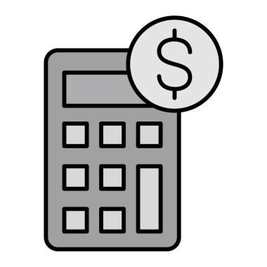 hesap makinesi simgesi vektör illüstrasyonu