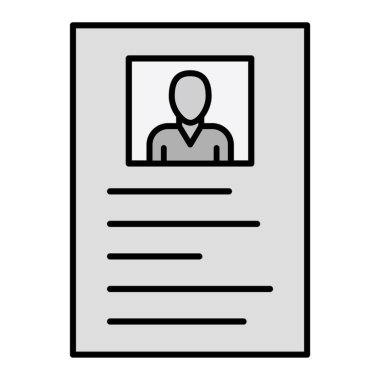 Web ve mobil uygulama için cv düz simgesi