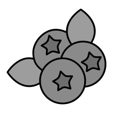 Yabanmersini Vektörü Kabartma Simgesi Tasarımı 