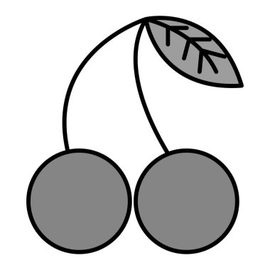 Kirazlı modern simge vektör çizimi