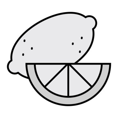 Limon modern ikon vektör illüstrasyonu