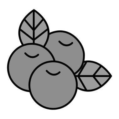 Kızılcık modern ikon vektör çizimi