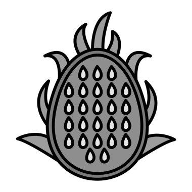 Ejderhameyvesi modern ikon vektör illüstrasyonu