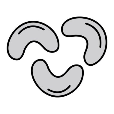 Kaju modern simge vektör illüstrasyonu