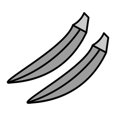 Bamya modern ikon vektör illüstrasyonu