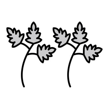 Kişniş modern simge vektör illüstrasyonu