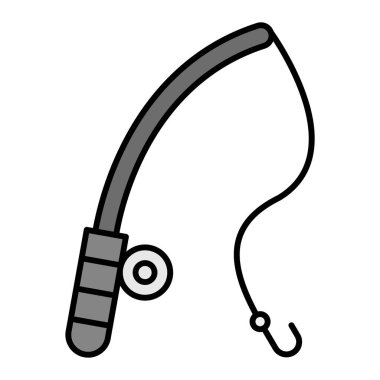 FishIng Çubukları modern simge vektör resimlemesi