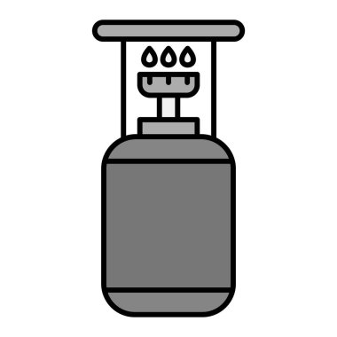 Kamp Gaz Modern ikon vektör illüstrasyonu