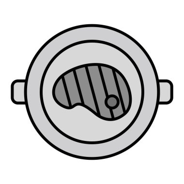 meat icon. outline of steak vector icons for web design isolated on white background