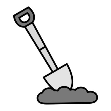 Kürek ikonu. vektör illüstrasyonu