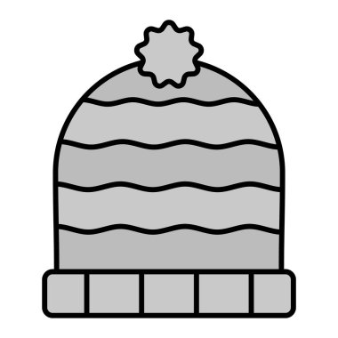 yün şapka simgesi vektör illüstrasyon tasarımı