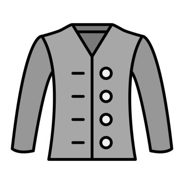 Ceket ikonu. Web için kıyafet vektör sembolünün basit bir illüstrasyonu