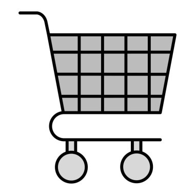 Alışveriş arabası ikonu. beyaz arkaplanda izole edilmiş web tasarımı için pazar mağaza vektör ilüstrasyon sembolü