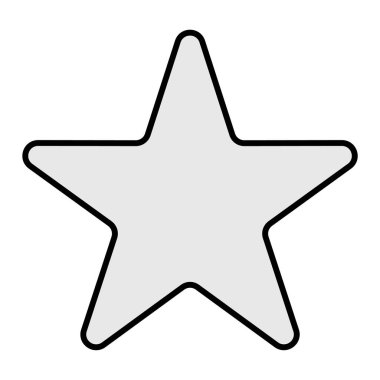 Yıldız simgesi. düz dizayn biçimi 10