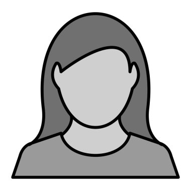 Dişi Avatar modern ikon vektör çizimi