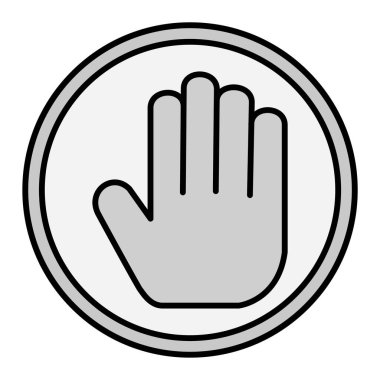 Modern simge vektör illüstrasyonunu durdur