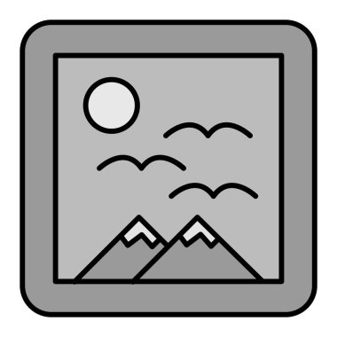 resim modern simge vektör illüstrasyonu