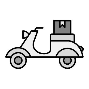 scooter modern simge vektör çizimi