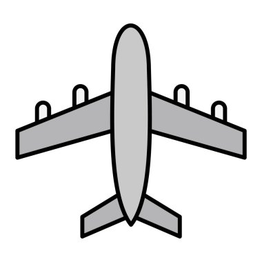 uçak modern simge vektör illüstrasyonu